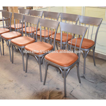 Industrial Leather Cafe Restaurant Chair New Design